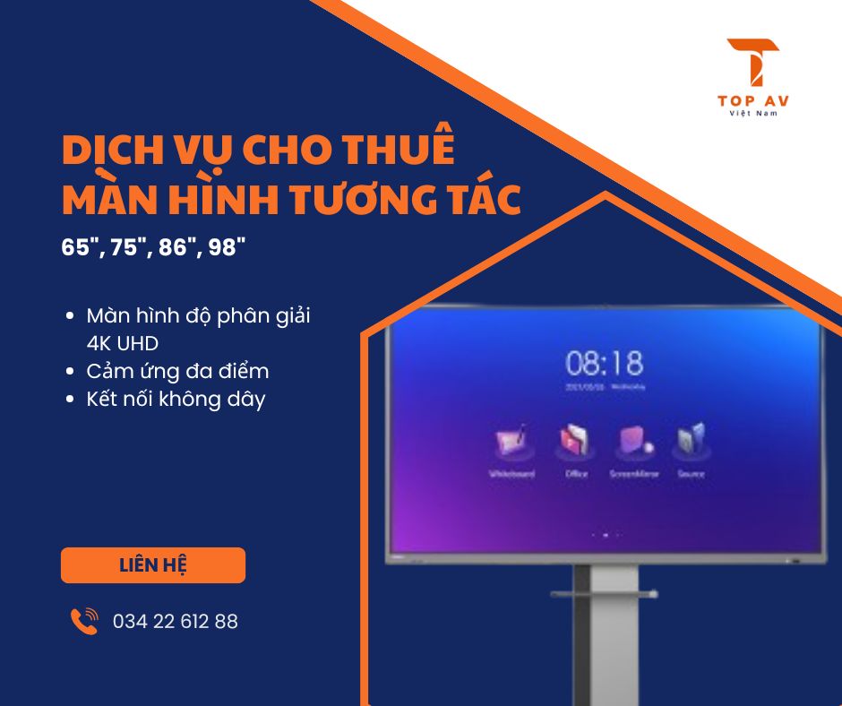 dịch vụ cho thuê màn hình tương tác